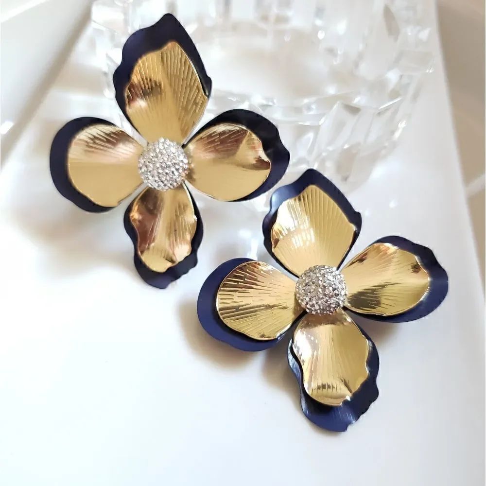 Zara Floral Post Back Earrings